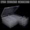 Jewelry Bead Storage Containers - 64 Clear Plastic Bead Organizer Boxes with Hinged Lid, Craft Organizers and Storage for Diamond Painting Art, Small Parts, Jewelry Charms